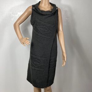 Marble Gray Mohair Blend Longline Button Closure Vest